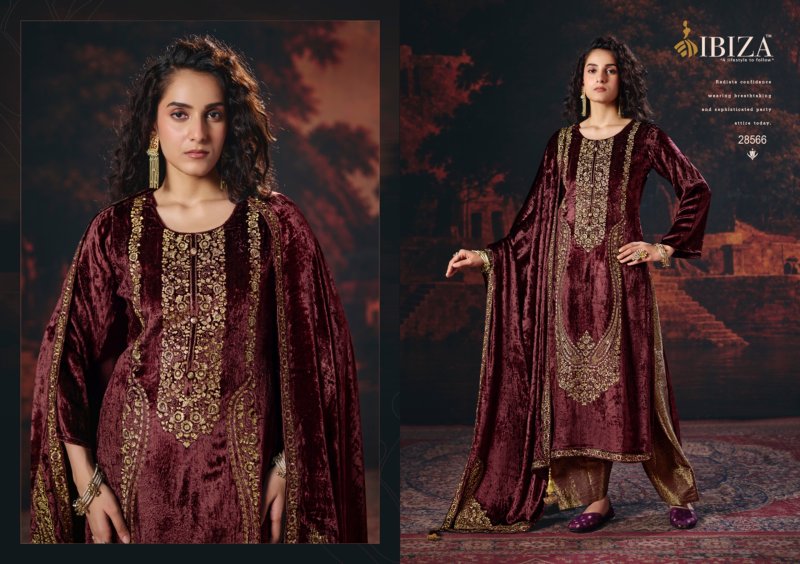 Rang Mahal By Ibiza Viscose Velvet Salwar Kameez